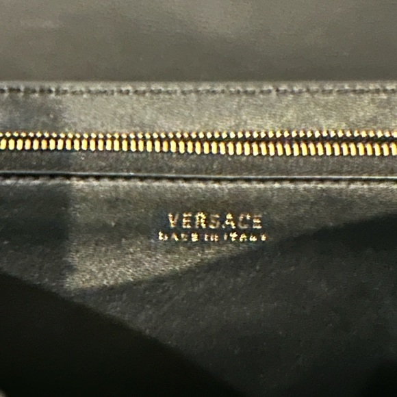 Versace Black Leather La Medusa Chain Shoulder Bag - Picture 2 of 16